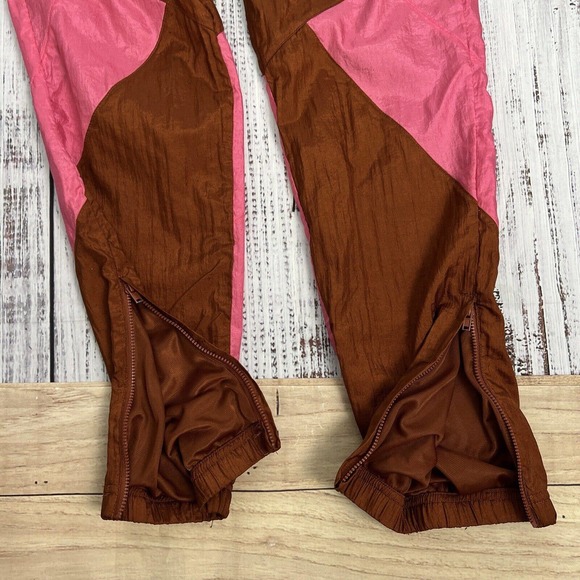 Vintage Champion Joggers Tracksuit Sweatpants Mens S Small Side Zipper Rust/Pink - Picture 10 of 12